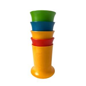 Vtg TUPPERWARE Children Sippy Cup + 4 Classic Bell Tumblers  1318-15 and 109-41